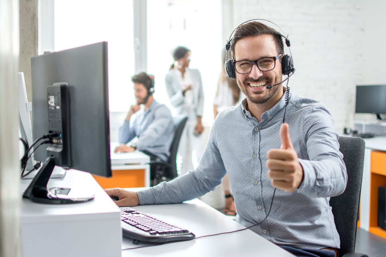 Ecommerce brand support specialist assisting customers