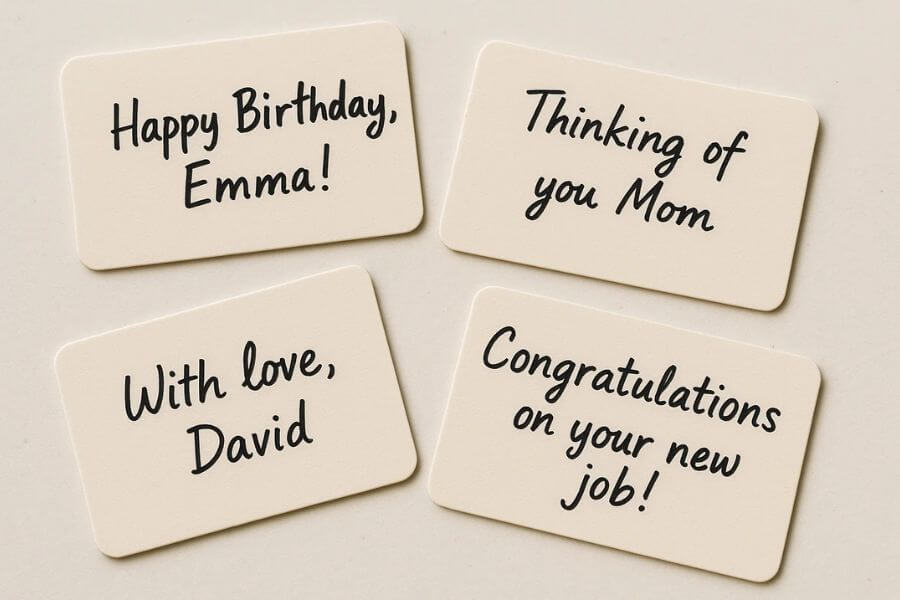 custom gift notes services usa simple global