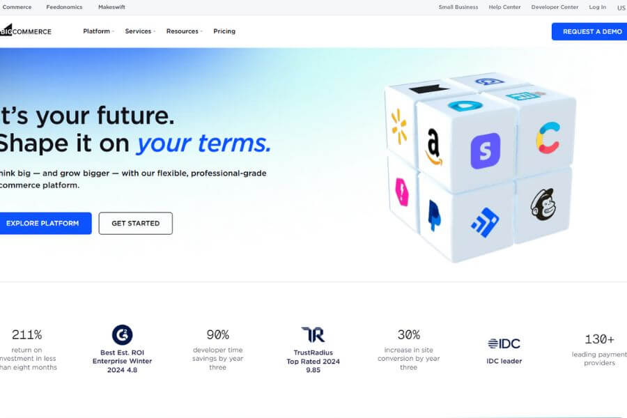 bigcommerce top 10 ecommerce platforms for small businesses in 2025 simple global