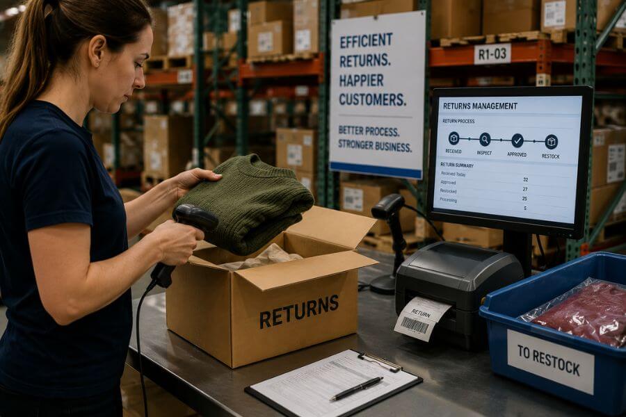Streamline ecommerce returns from our Ohio fulfillment center simple global