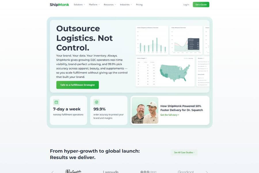 shipmonk top ecommerce fulfillment companies in usa 2026 simple global