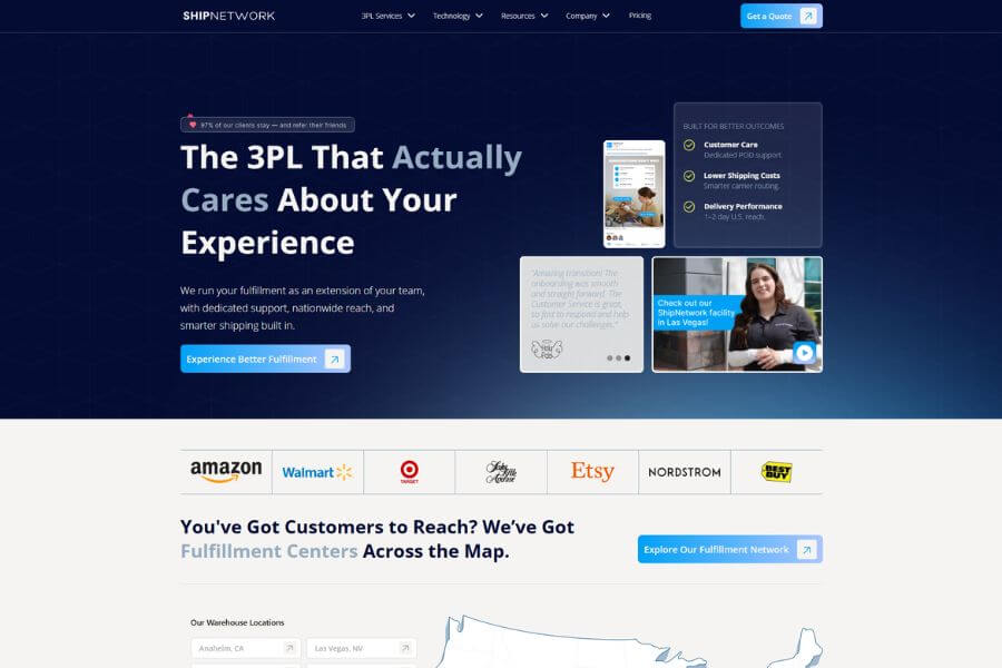 shipnetwork top ecommerce fulfillment companies in usa 2026 simple global